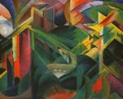 弗朗茨 马克 : Deer in a Monastery Garden